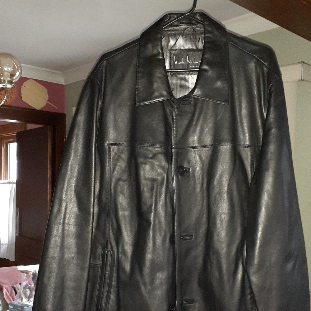 Men's kid leather coat